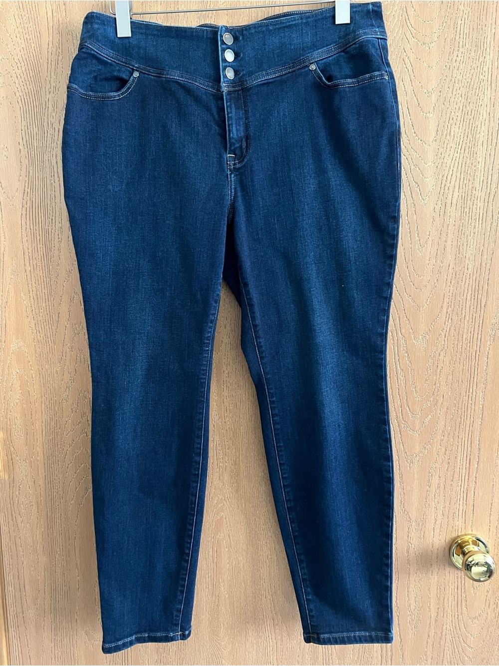 Lane Bryant Dark Blue High-Rise Skinny Jeans